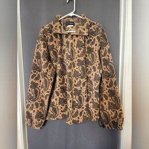 Original Use Jacket, Men's size Large   Brown Paisley Print Pullover Jacket